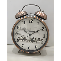 Компактний годинник із будильником на батарейці АА для робочого столу або спальні, Настільний годинник зі стильним