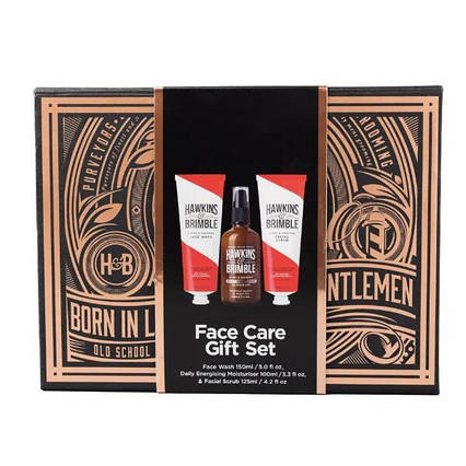 Подарунковий бокс  Hawkins&Brimble Face Gift Box (Daily Moisturiser + Facial Scrub + Face Wash)