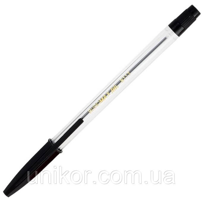 Ручка кулькова корпус прозорий, BM.8117 стрижень чорний. BuroMax