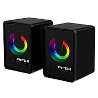 Колонки Fantech дротові для ПК ноутбука 6Вт RGB USB AUX комп'ютерна акустика GS203 Black