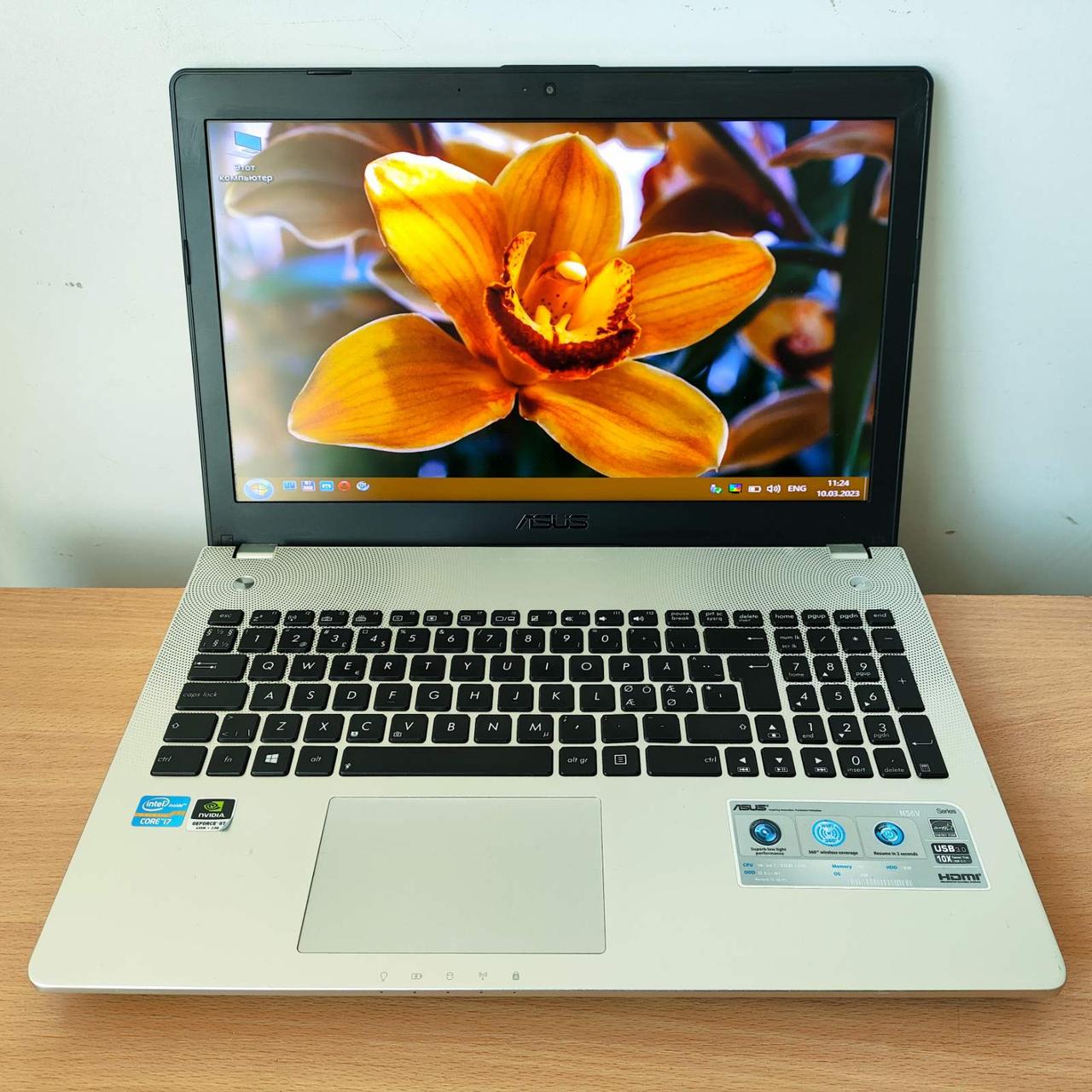 Ноутбук б/в Asus N56VJ 15.6" FHD i7-3630QM 4 ядра/8Gb DDR3/SSD 500Gb/ GeForce GT 635M 2GB