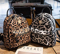 Детский леопардовый рюкзак люкс качество. Мини рюкзачок для девочек тигровый "Lv"