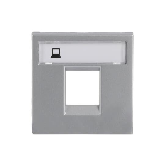 Накладка телекомунікаційна ABB Niessen Zenit N2218.1 PL сріблястий (2CLA221810N1301)