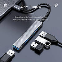 USB-хаб ORICO AH-W13F USB 3.0 to USB 3.0 + 3*2.0 hub 15см портативный тонкий концентратор SBB