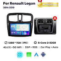 Штатная магнитола Renault Logan (L52/K52) (2012-2019) M200 (2/32 Гб), 2K (2000x1200) QLED, GPS + 4G + CarPlay