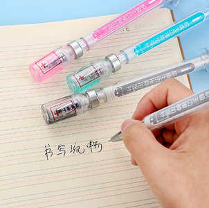 Ручка гелева 1206 Шприц-вакцина, синя, фото 2