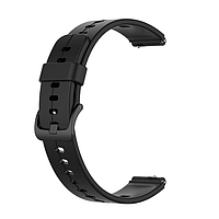 Силіконовий ремінець для годинника. Ширина 16 мм. Чорний. Підходить на Huawei TalkBand B3, B6, B7.