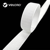 Липучка контактная Velcro 25 мм цвет белый WHITE (014) лента-крючки и лента-петли комплект loop/hook