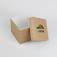 Крафт Коробка з друком 150*150*130 - упаковка 10 шт - Подарункові Брендовані коробки