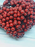 Калина (ягода) лаковая12 мм, цвет -бордовый, 1 пучок (38-40 ягод)