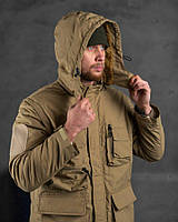 Тактическая влагозащищенная куртка жилет на меху койот Армейская куртка трансформер 2 в 1 Outdoor койот L