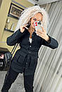 Стильний осінній жіночий костюм. Якісний повсякденний теплий практичний жіночий брючний костюм фліс"Дженні", фото 7
