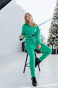 Модний стильний жіночий брючний костюм. Теплий повсякденний демісезонний жіночий брючний костюм  "Дженні"