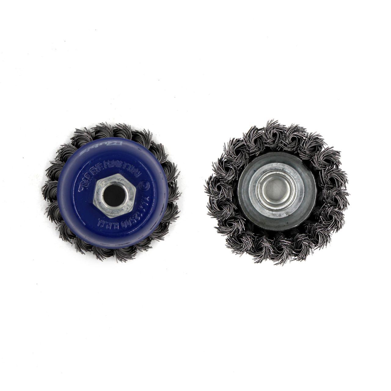 Щітка крацювання чашкова для УШМ 65мм Kubis сталевий джгутований дріт (07-06-2065)