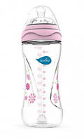 Nuvita Feeding Bottle Mimic 330ml. 4m+ Colic reduction, pink