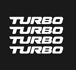 Наклейка на ручки Комплект наклейок TURBO - Білі (4 штуки)