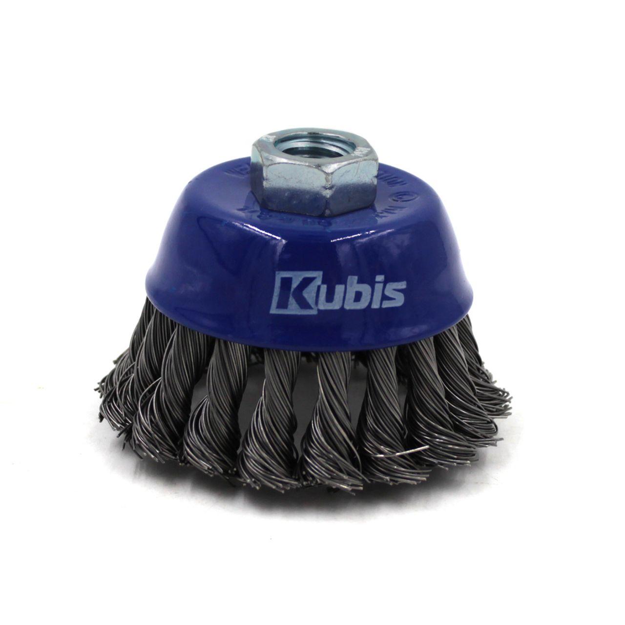 Щітка крацювання чашкова для УШМ 75мм Kubis сталевий джгутований дріт (07-06-2075)
