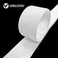 Липучка контактная Velcro 50 мм цвет белый WHITE (014)  лента-крючки и лента-петли комплект loop/hook