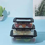 Харчові контейнери Supretto із силіконовою кришкою 3 шт. (8679), фото 5