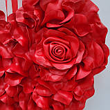 Червоне серце з пелюсток троянд - декор до дня святого Валентина 50, 60 см, фото 6