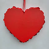 Червоне серце з пелюсток троянд - декор до дня святого Валентина 50, 60 см, фото 9