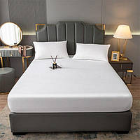 Простирадло на гумці з наволочками Сатин наматрацник на ліжко 180х200 + 30см Туреччина