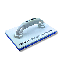 Тертка з шорсткою губкою шліфувальна пластикова 15/22.5 см Short Plastering Float, біла (317)