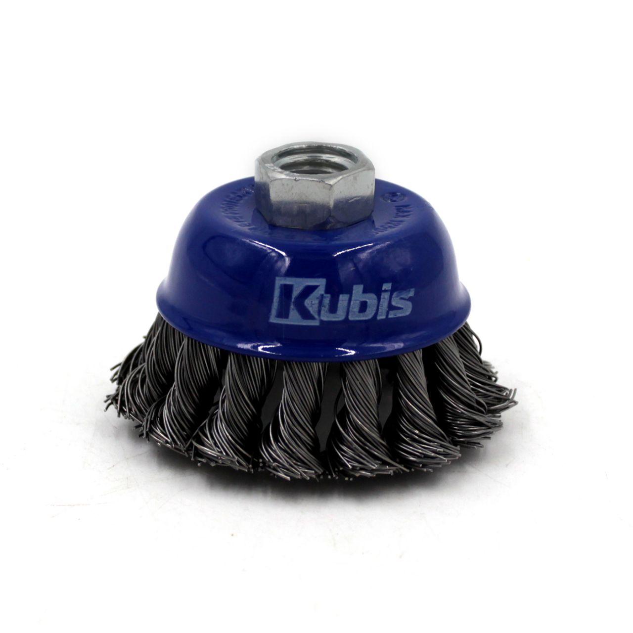 Щітка крацювання чашкова для УШМ 125мм Kubis сталевий джгутований дріт (07-06-2125)