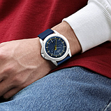 Металевий чоловічий класичний годинник naviforce з каучуковим ремінцем, фото 6