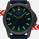 Металевий чоловічий класичний годинник naviforce з каучуковим ремінцем, фото 7