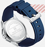 Металевий чоловічий класичний годинник naviforce з каучуковим ремінцем, фото 9