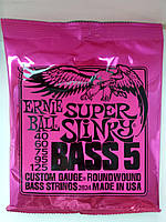 Струни для 5-ти струнної Бас-Гітари Ernie Ball 2824 Super Slinky Nickel Wound 5-String Bass 40/125