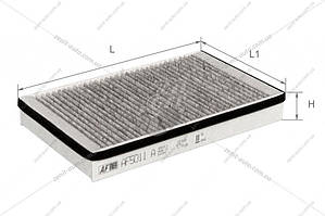 Фільтр салону 1118 (вугільний) (AF5011a) (Альфа)