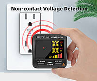 Вольтметр розеточный BSIDE ZT-E8ER, с функцией бесконтактного индикатора напряжения NCV SCC