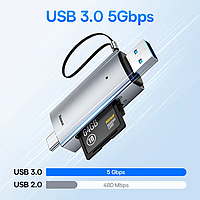 Картридер для SD карты и microSD Baseus Lite Series USB-A 3.0 SCC