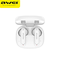 Беспроводные наушники для смартфона Awei T66 TWS Bluetooth 5.3 IPX6 ENC Белые SCC