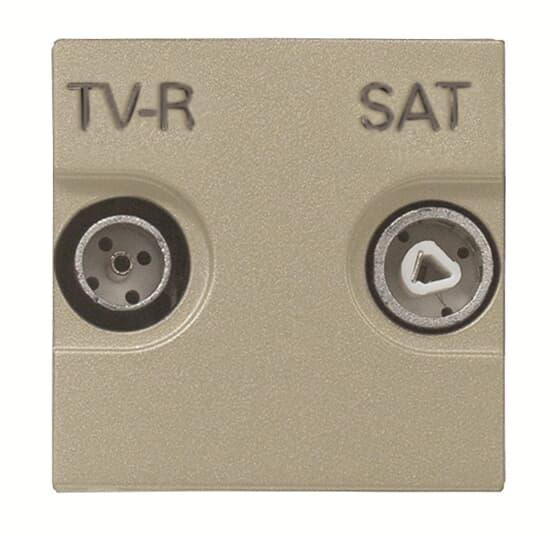 Розетка TV-R/SAT одинарна ABB Niessen Zenit N2251.7 CV кінцева Шампань (2CLX210109N1001)
