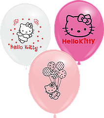 Кулі 12" з мал. "Hello Kitty", 1 стор., 100 шт