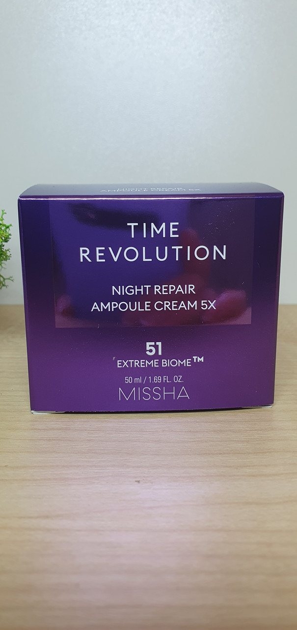 Ампульний нічний крем для інтенсивного відновлення та омолодженняшкіри  обличчя Missha TimeRevolution Night Repair AmpouleCream 5X