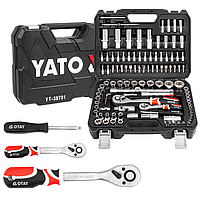 Профессиональный набор инструментов для авто 108 эл. Yato YT-38791 Наборы торцевых головок