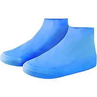 Гумові бахіли на взуття від дощу, блакитні (розмір М, L)