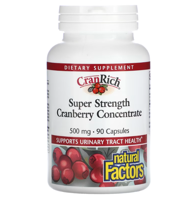 Natural Factors CranRich Super Strength концентрат журавлини 500 мг 90 капсул