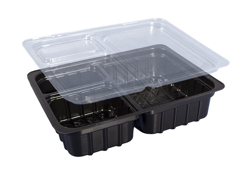 Соусники з кришкою на 3 поділки 800 шт ПС-66Дч, фото 1