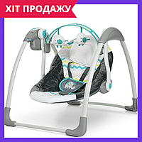 Укачивающий центр электронный шезлонг для новорожденных Mastela 6503 серый