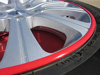Флиппер резинка для защити литых дисков GLZ Motors R15, комплект 4 шт. красный