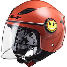 МОТОШОЛОМ ДИТЯЧИЙ ВІДКРИТИЙ LS2 OF602 FUNNY SOLID КОЛІР GLOSS RED