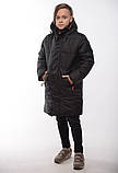 Підліткова зимова подовжена курточка на хлопця "НІК", фото 2