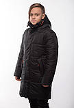 Підліткова зимова подовжена курточка на хлопця "НІК", фото 6