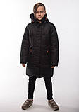 Підліткова зимова подовжена курточка на хлопця "НІК", фото 5