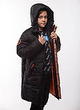 Підліткова зимова подовжена курточка на хлопця "НІК", фото 9